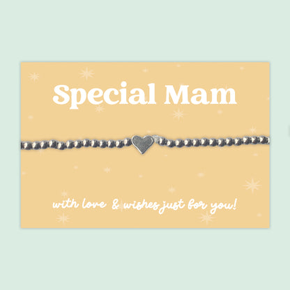 “Special Mam” Heart Charm Bracelet | Meaningful Gift for Mam