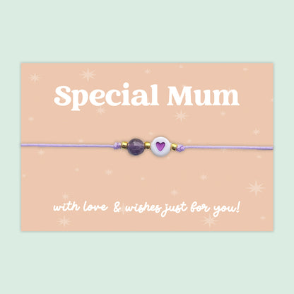 Special Mum - Adjustable Heart Friendship Bracelet