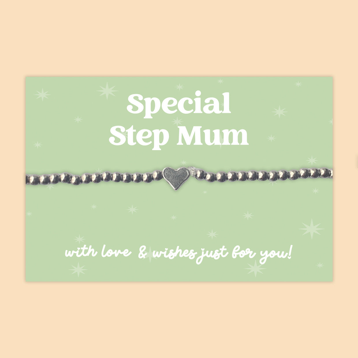 “Special Step Mum” Heart Charm Bracelet | Meaningful Gift for Step Mum