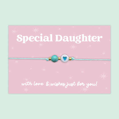 Special Daughter - Adjustable Heart Friendship Bracelet