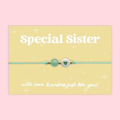 Special Sister - Adjustable Heart Friendship Bracelet