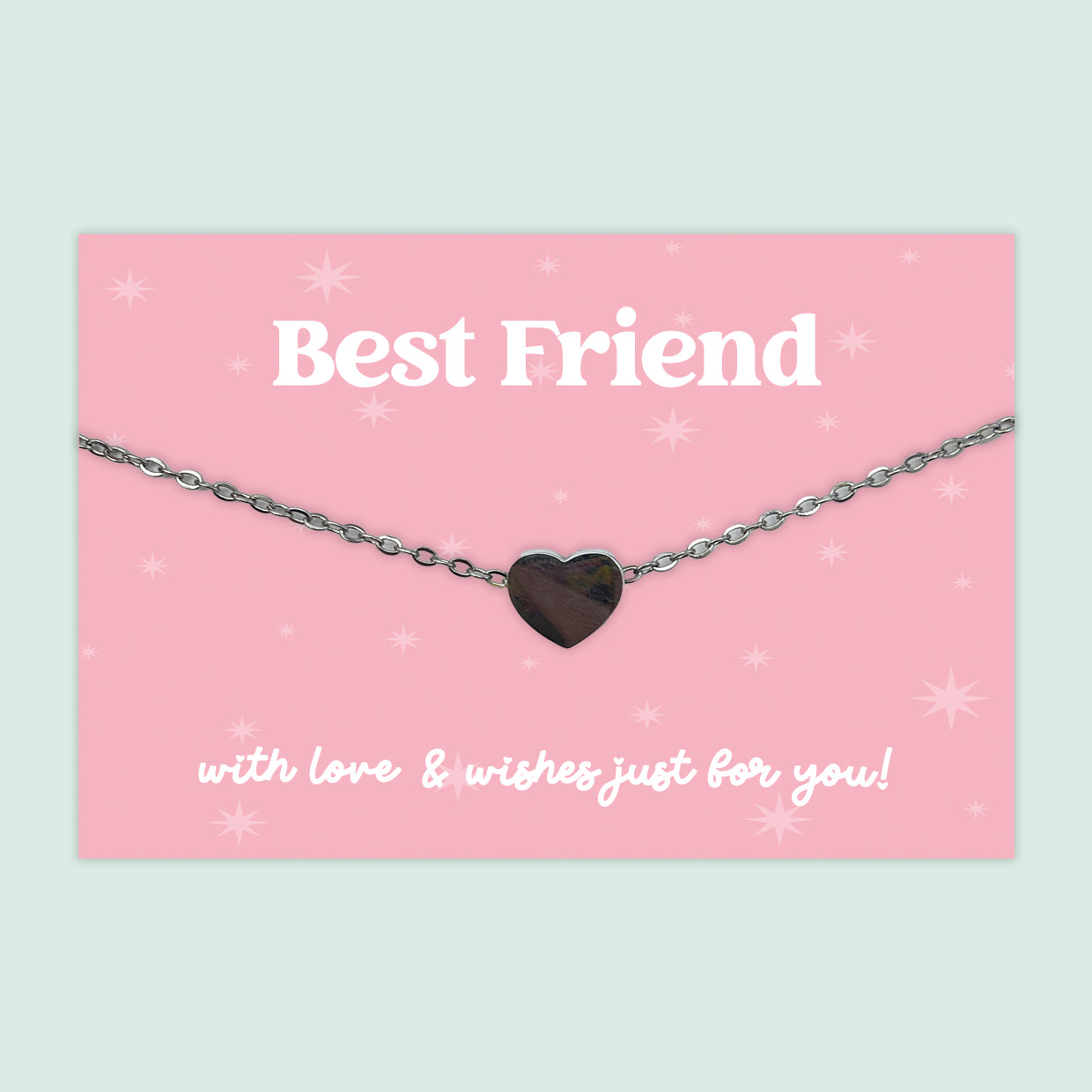 Best Friend - Heart Charm Necklace