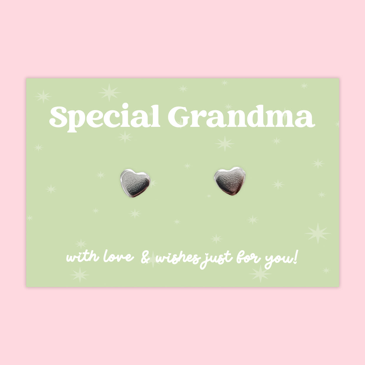 Special Grandma - Heart Stud Earrings