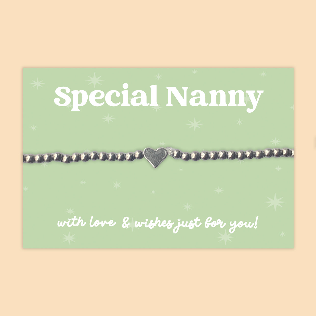 “Special Nanny” Heart Charm Bracelet | Meaningful Gift for Nanny