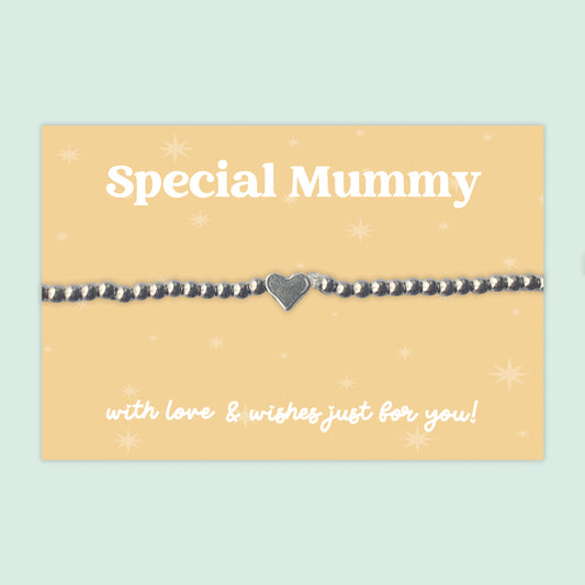 “Special Mummy” Heart Charm Bracelet | Meaningful Gift for Mummy