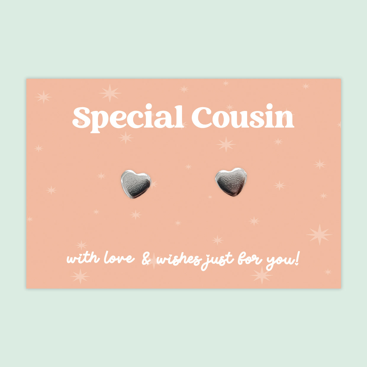 Special Cousin - Heart Stud Earrings