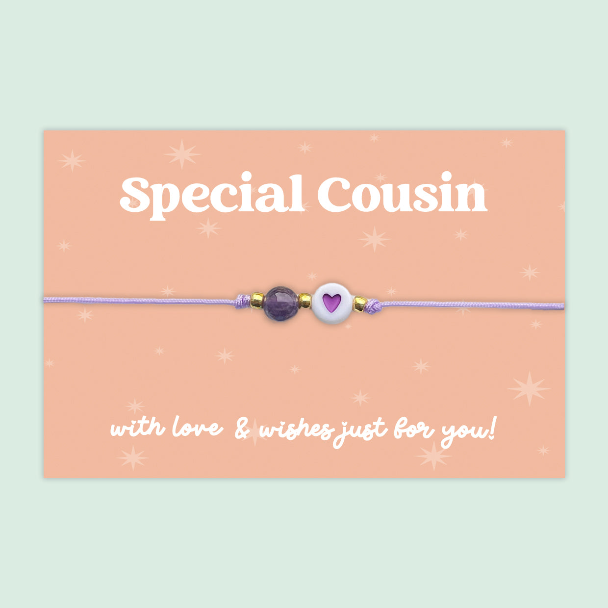 Special Cousin - Adjustable Heart Friendship Bracelet