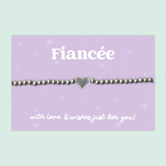 “Special Fiancée” Heart Charm Bracelet | Romantic Gift for Fiancée