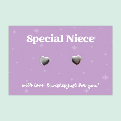 Special Niece - Heart Stud Earrings