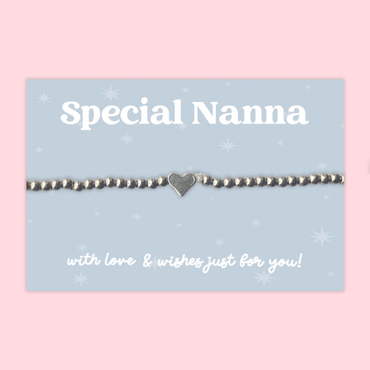 “Special Nanna” Heart Charm Bracelet | Meaningful Gift for Nanna