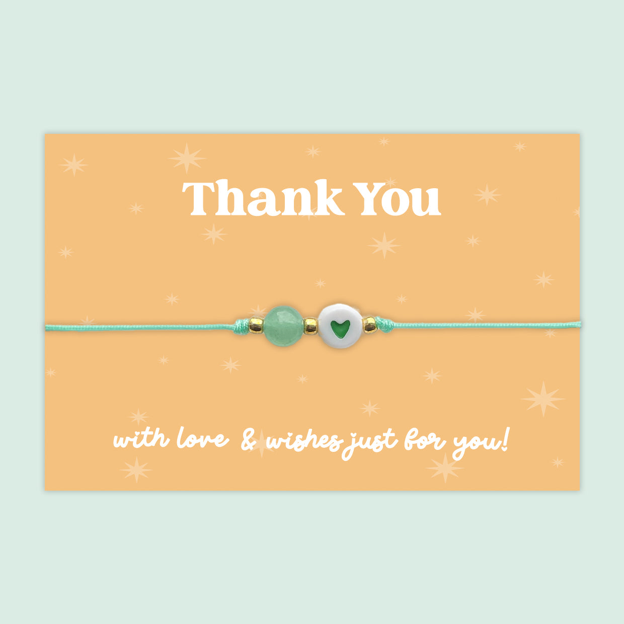 Thank You - Adjustable Heart Friendship Bracelet