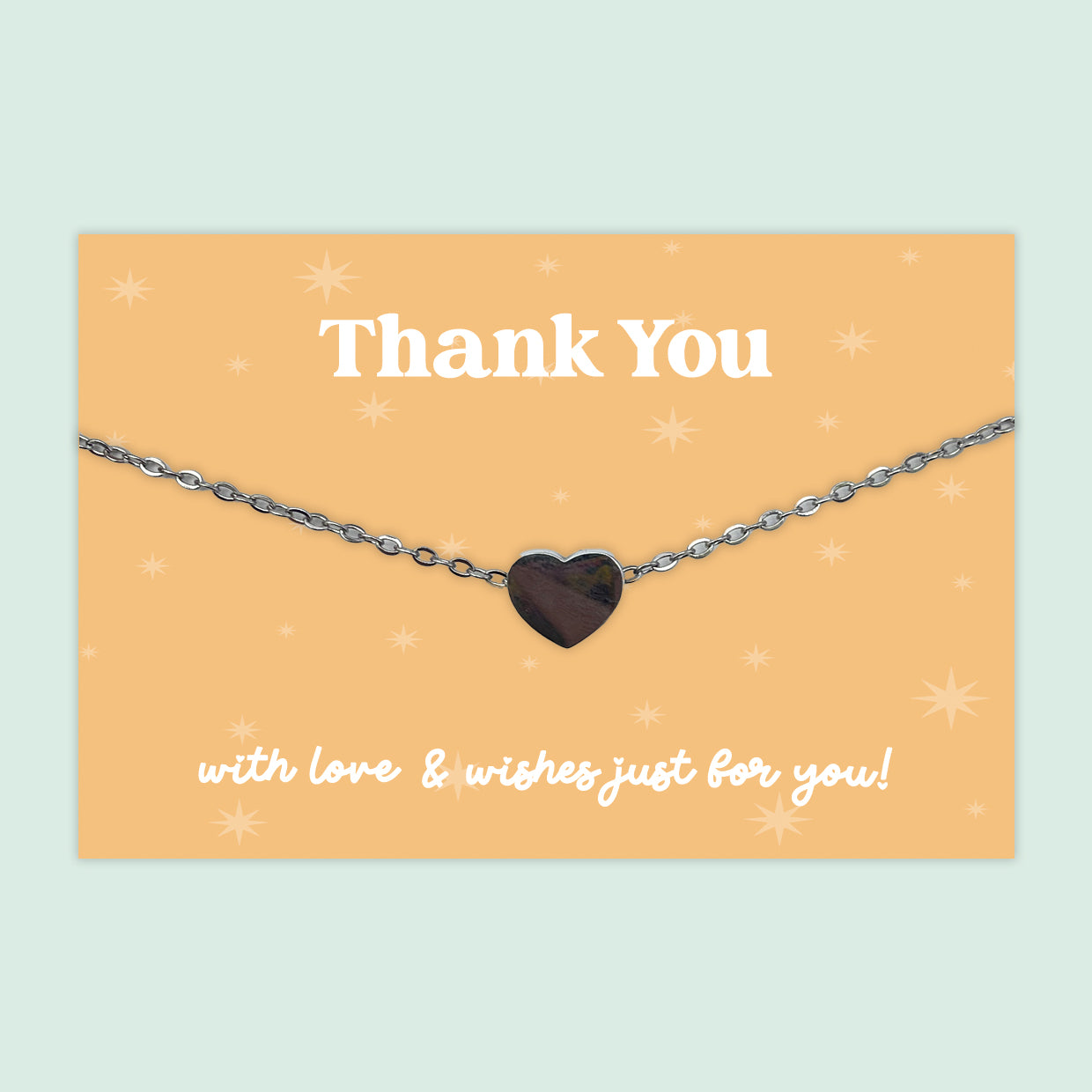 Thank You - Heart Charm Necklace
