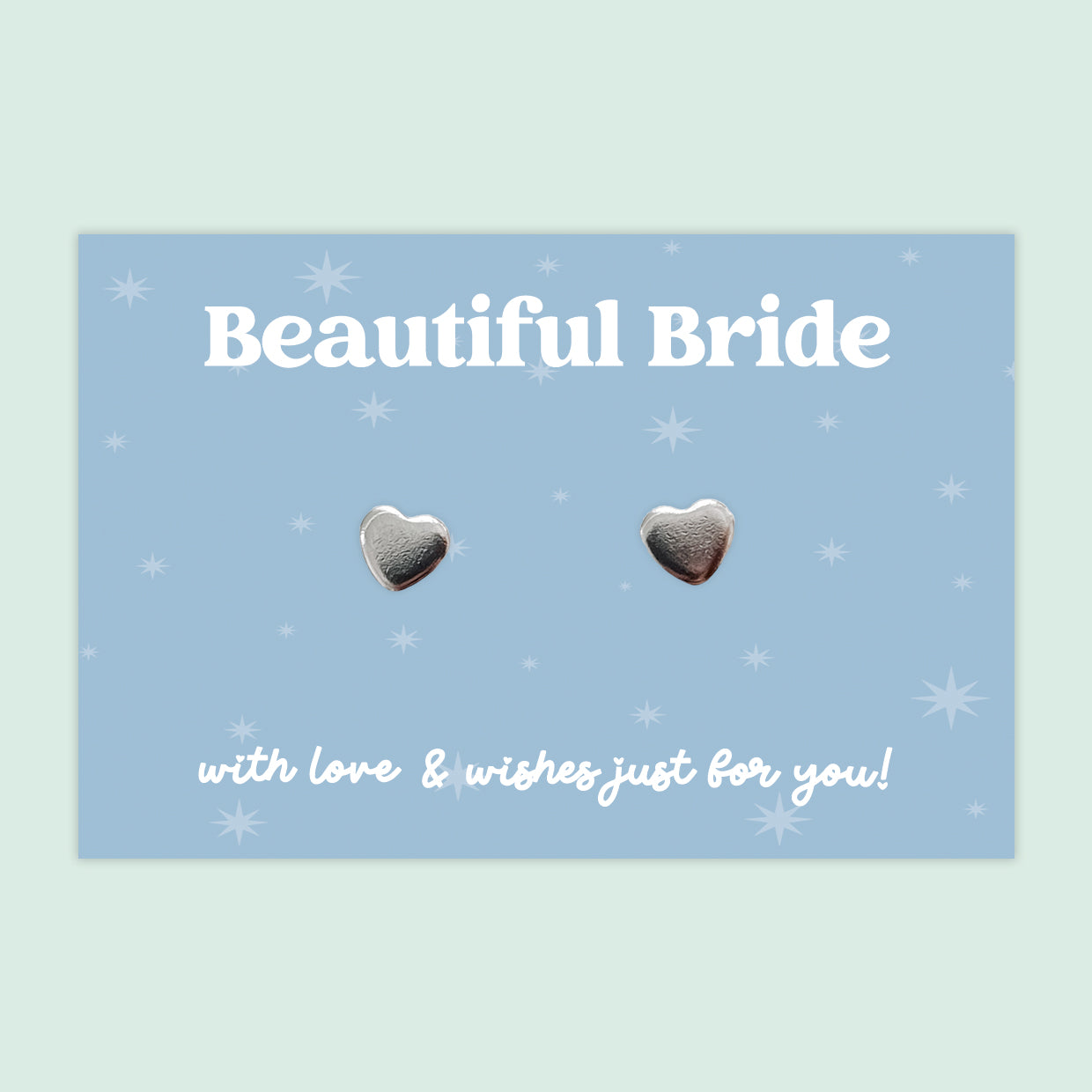 Beautiful Bride - Heart Stud Earrings
