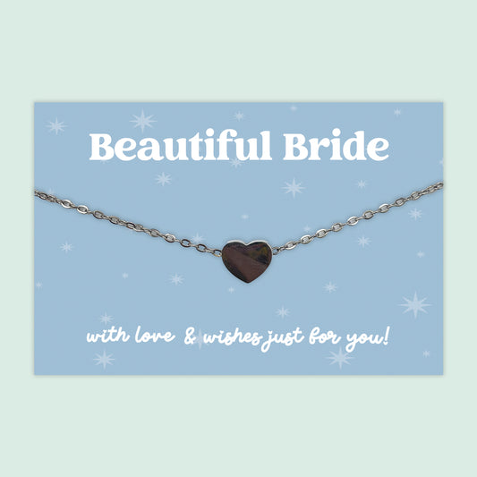 Beautiful Bride - Heart Charm Necklace