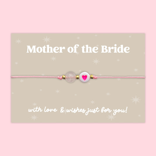 Mother of the Bride - Adjustable Heart Friendship Bracelet