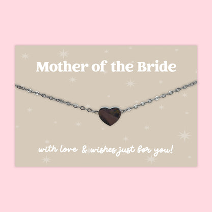 Mother of the Bride - Heart Charm Necklace