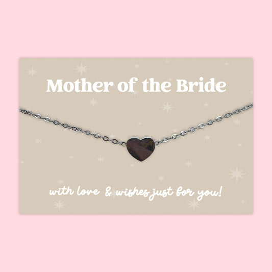 Mother of the Bride - Heart Charm Necklace