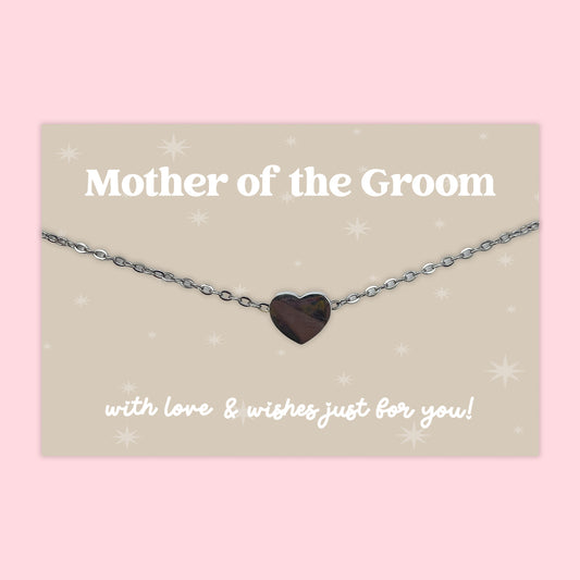 Mother of the Groom - Heart Charm Necklace