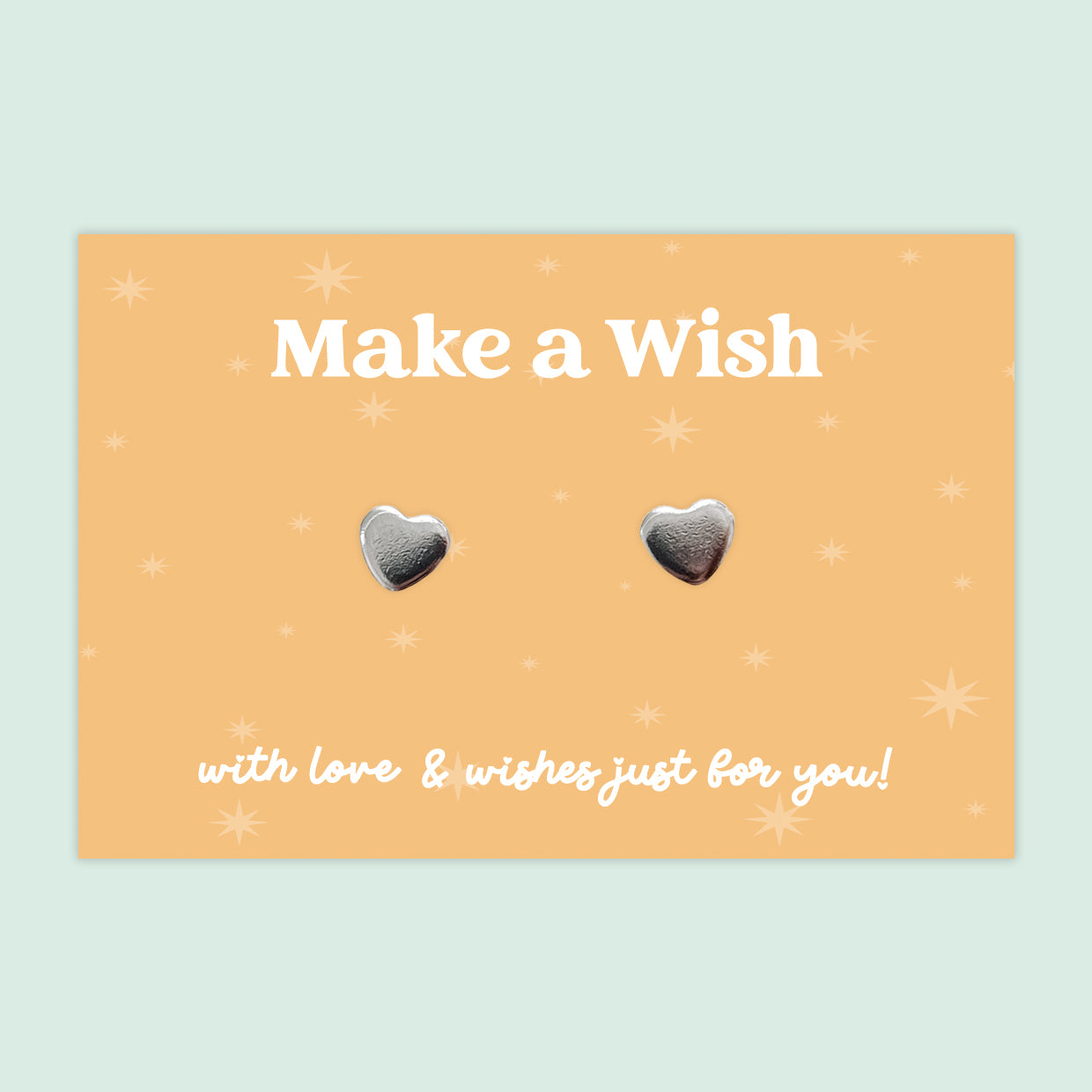 Make a Wish - Heart Stud Earrings