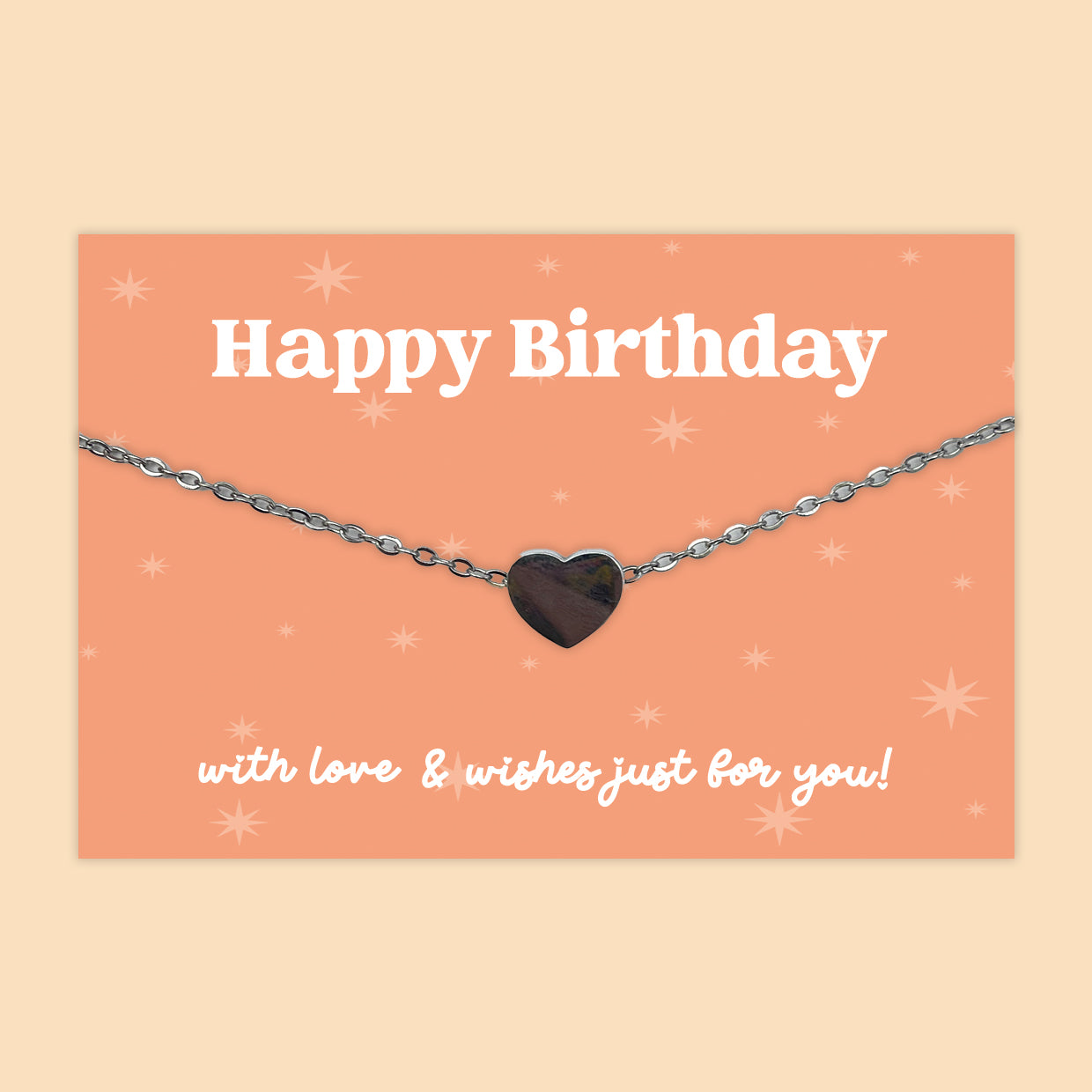 Happy Birthday - Heart Charm Necklace