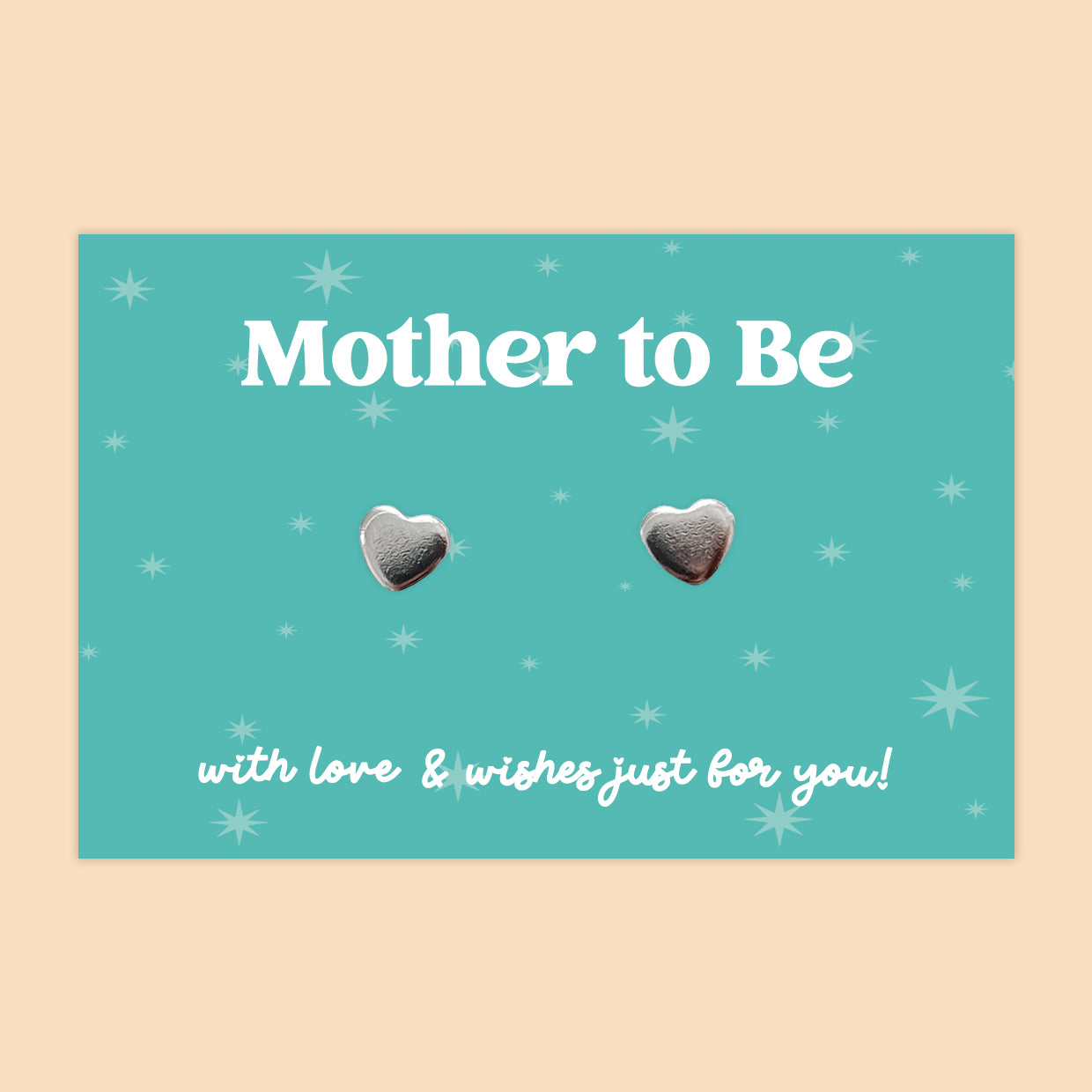 Mother to Be - Heart Stud Earrings