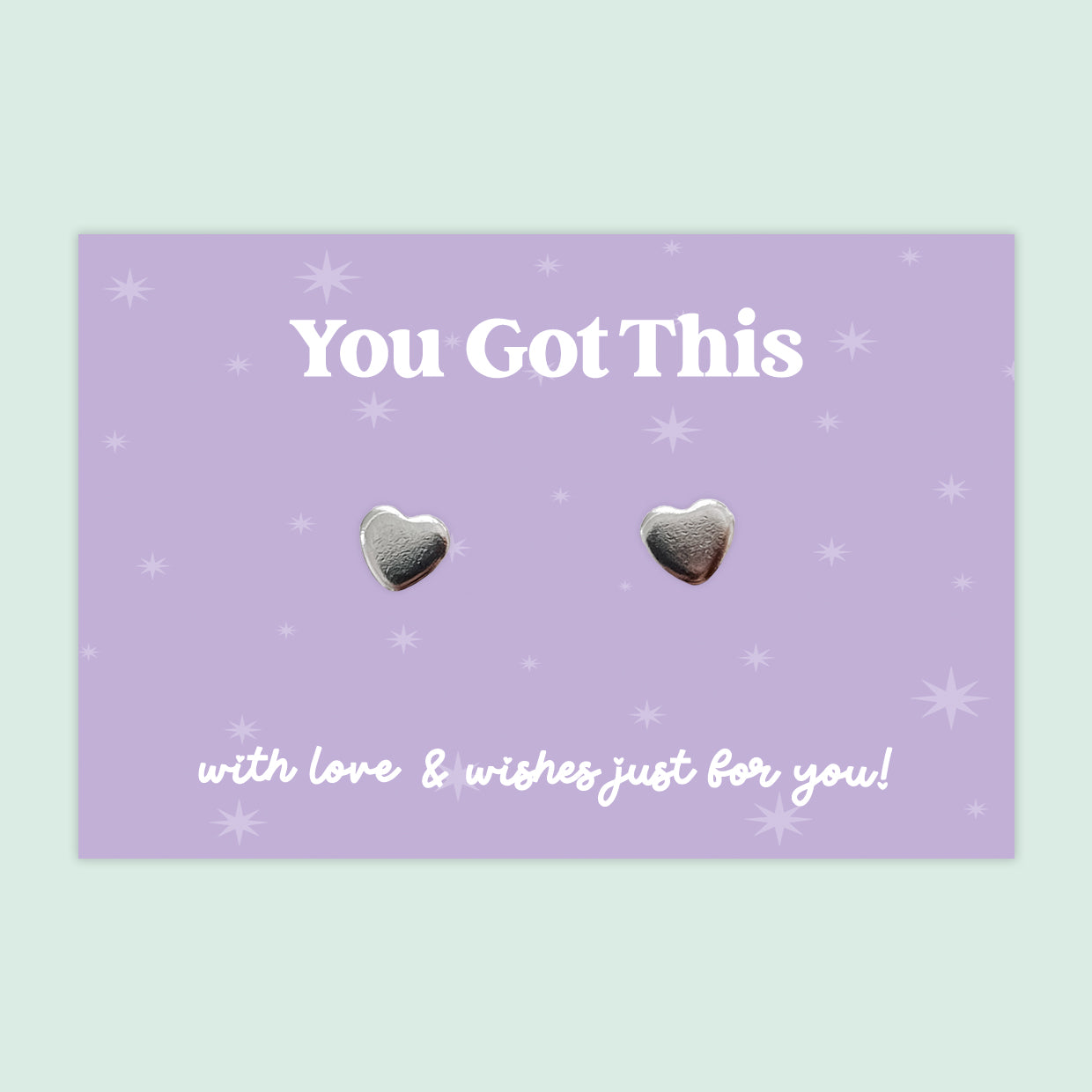 You Got This - Heart Stud Earrings
