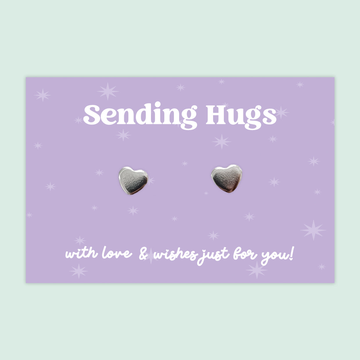 Sending Hugs - Heart Stud Earrings
