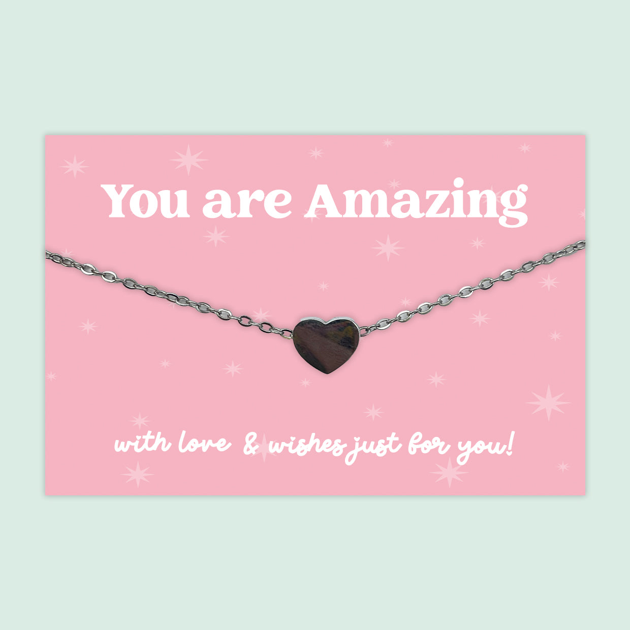 You are Amazing - Heart Charm Necklace