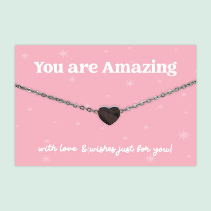 You are Amazing - Heart Charm Necklace