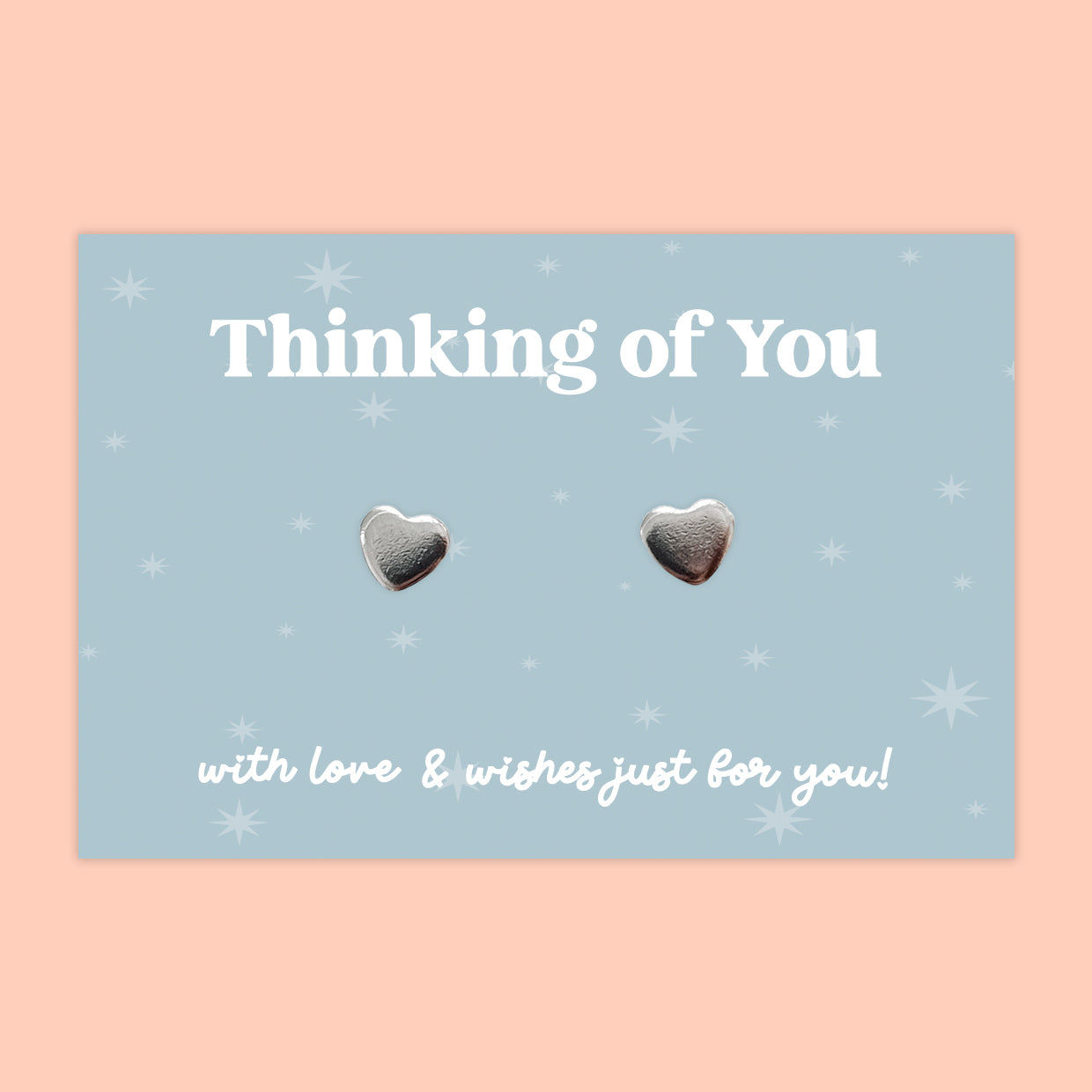 Thinking of You - Heart Stud Earrings