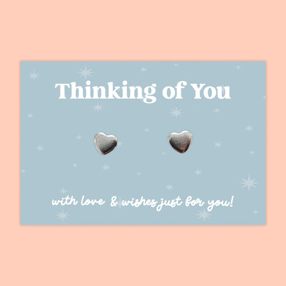 Thinking of You - Heart Stud Earrings