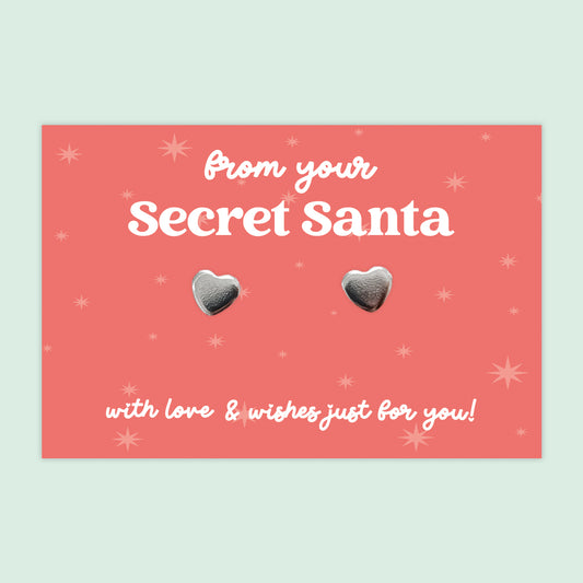 Secret Santa - Heart Stud Earrings
