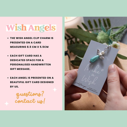 Wish Angels - Choose Design | Clip-On Keepsake Charm on Gift Card | Choose Your Own Design | Thoughtful Gifts for All Occasions