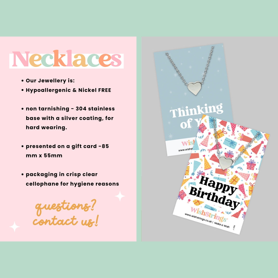 Heart Necklaces - Choose Design | Stainless Steel Heart Pendant Necklace on Themed Gift Card | Choose Your Own Design | Sentimental Jewellery for All Occasions