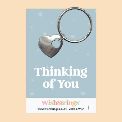 Thinking of you - Heart Keyring