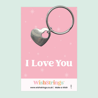 I Love You - Heart Keyring