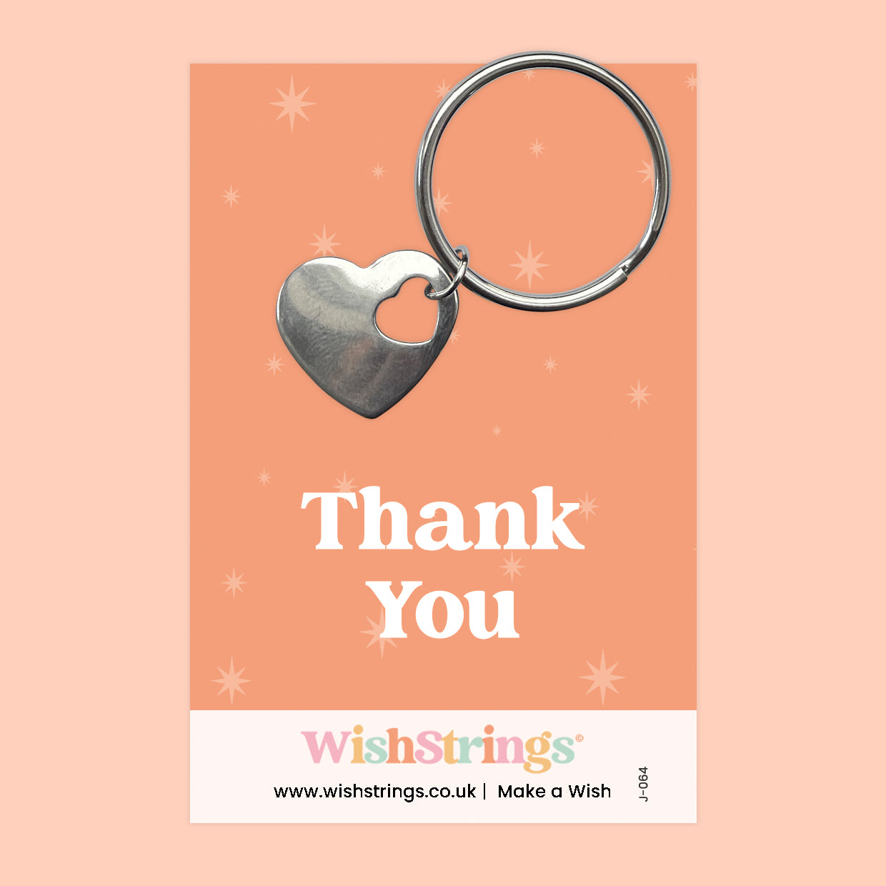 Thank You - Heart Keyring