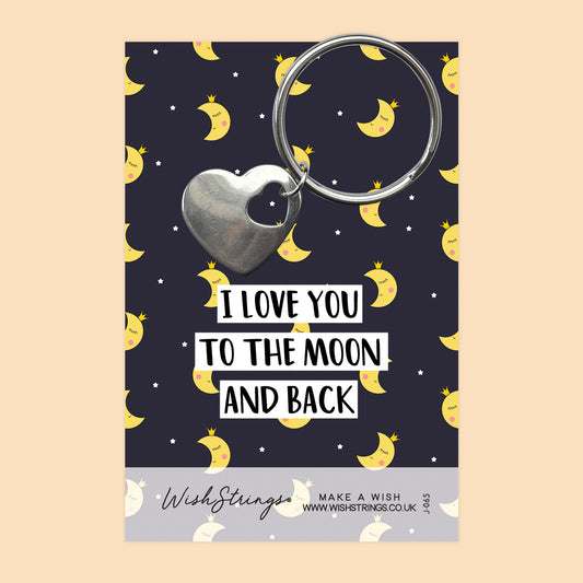 Moon & Back - Heart Keyring