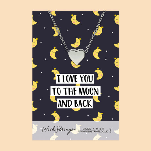 Moon & Back - Heart Necklace