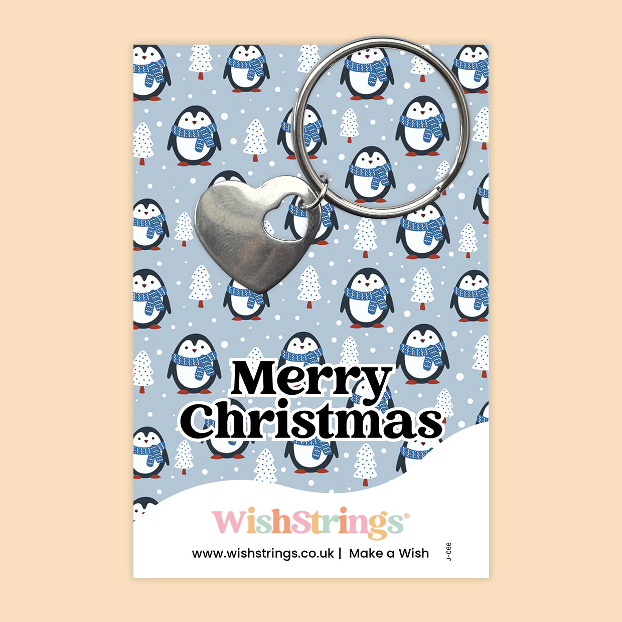 Merry Christmas - Heart Keyring