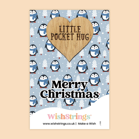Pocket Hug – Merry Christmas | Thoughtful Gift for Festive Cheer | Keepsake Token for Holiday Wishes and Warm Winter Hugs