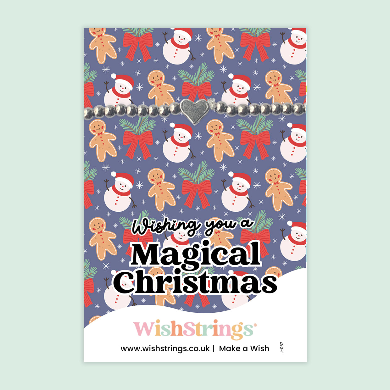 Wishing You a Magical Christmas - Heart Stretch Bracelet