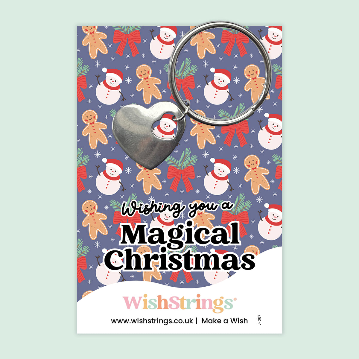 Wishing You a Magical Christmas - Heart Keyring