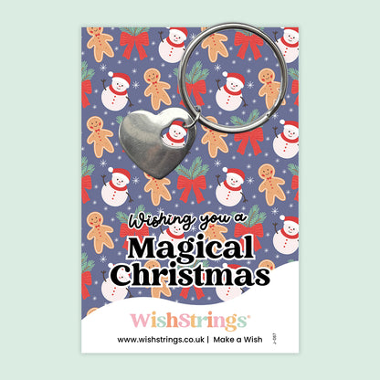 Wishing You a Magical Christmas - Heart Keyring