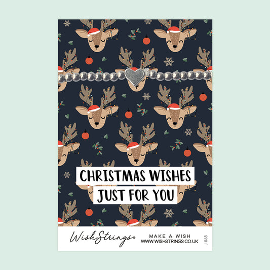 Christmas Reindeer - Heart Stretch Bracelet