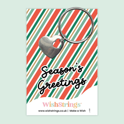 Season’s Greetings - Heart Keyring
