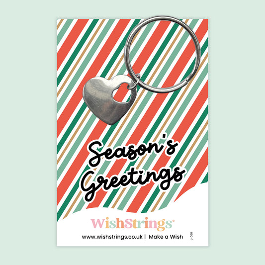 Season’s Greetings - Heart Keyring