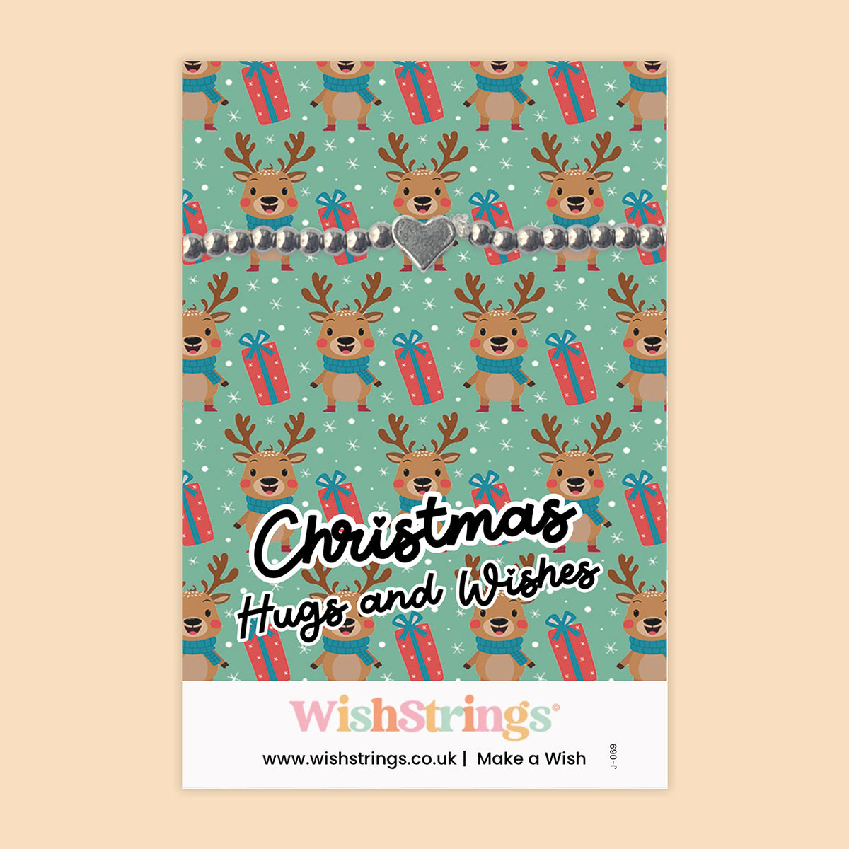 Christmas Hugs & Wishes - Heart Stretch Bracelet