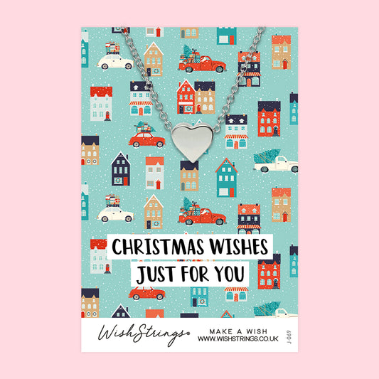 Christmas Houses - Heart Necklace