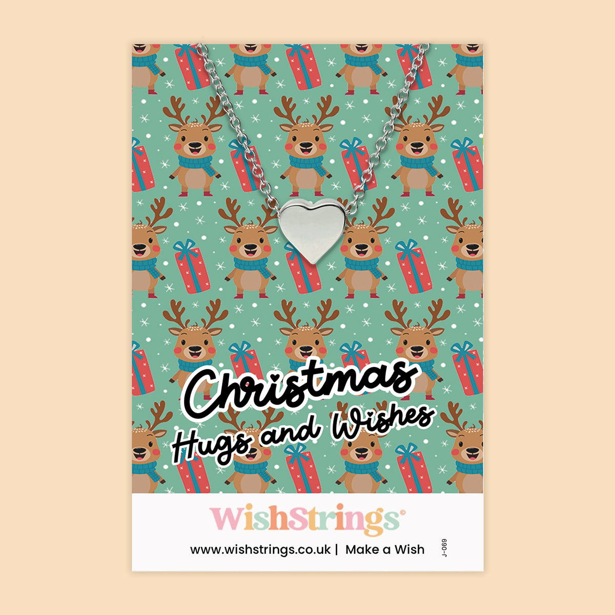 Christmas Hugs & Wishes - Heart Necklace